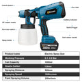 Hight-pressure Cordless Electric HVLP Paint Sprayer with 1000ML Capacity for Makita 18V Battery