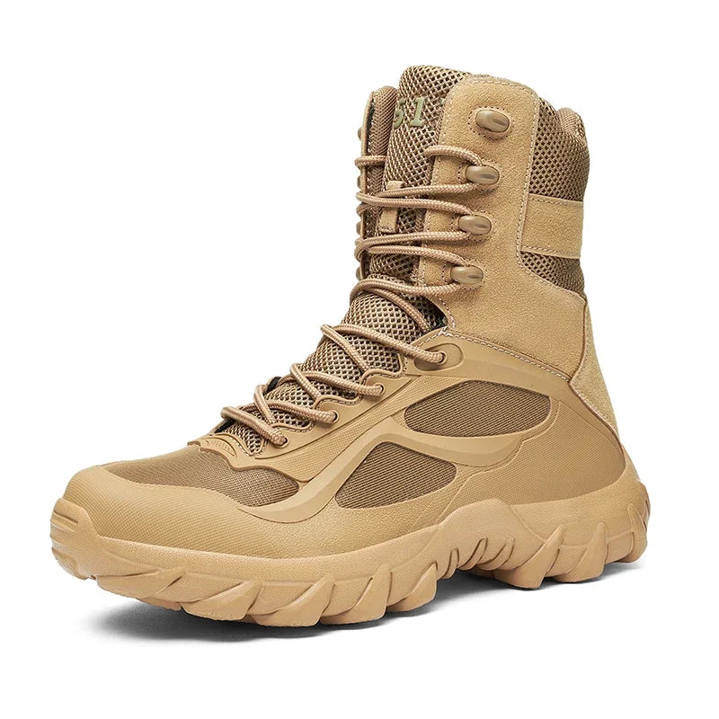 Men Tactical Boots Autumn Special Forces Field Man Boot Lightweight Outdoor Non-Slip Waterproof Shoes Zapatillas Hombre