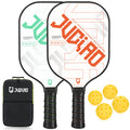 Pickleball Paddles USAPA Compliant Includes 4 Balls Thermoformed Carbon Fiber Face Lightweight Pickleball Set