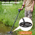 Metal Detector for Adults & Kids 10Inch Waterproof Search Coil with LCD Display 7 Modes Adjustable 41''-52'' Aluminum Stem