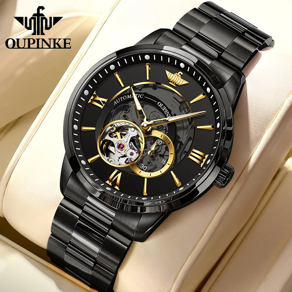 Automatic Mechanical Watch for Men Luxury Brand Imported Japan Movement Sapphire Mirror Skeleton Waterproof Wristwatches