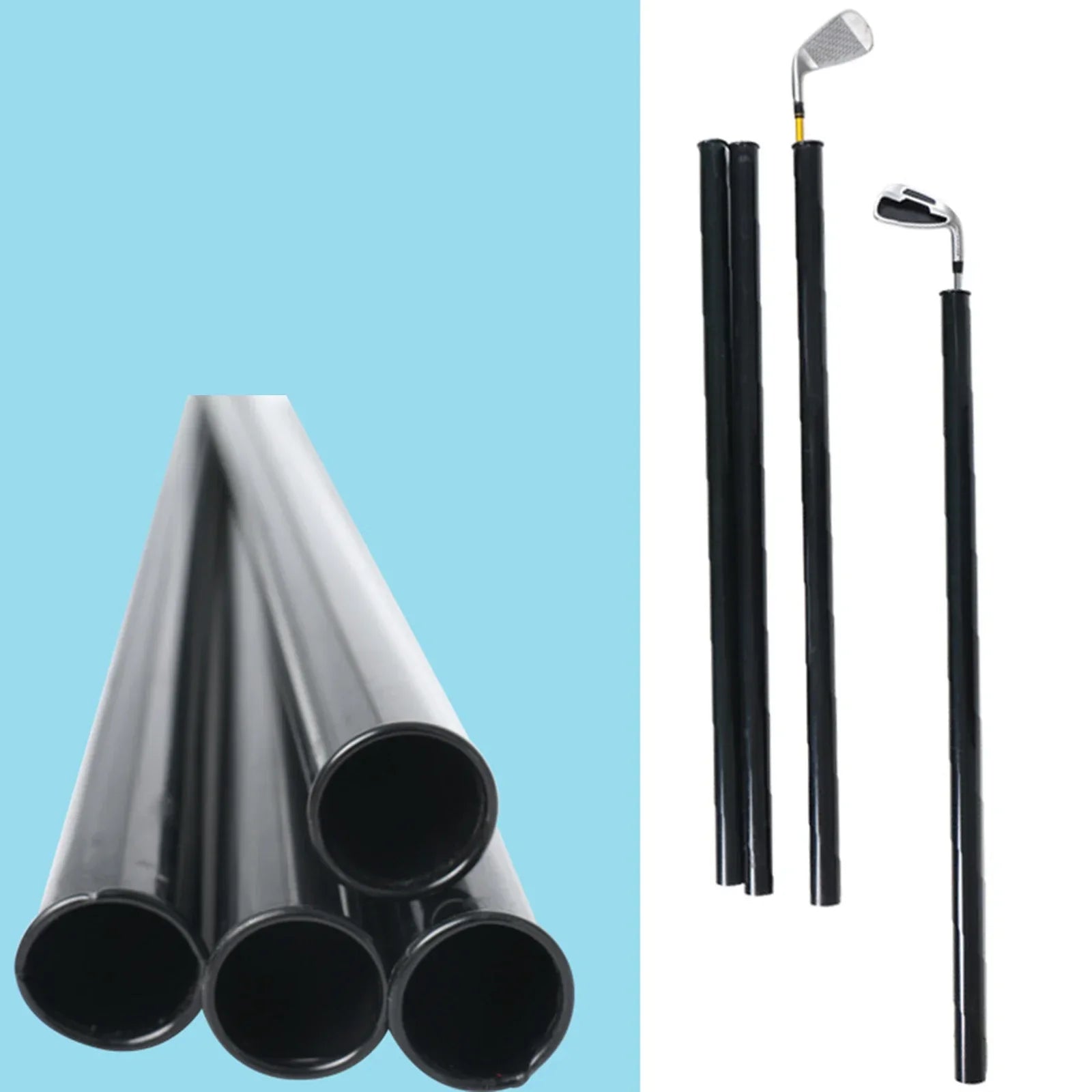 Golf Club Protective Tube 14X Black Bag Tubes Golf Training Equipment PVC Tube Bag Golf Accessories