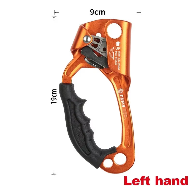 Professional Outdoor Rock Climbing SRT Hand Ascender Device Mountaineer Handle Ascender Left and Right Hand Climbing Rope Tools