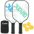 Pickleball Paddles USAPA Compliant Includes 4 Balls Thermoformed Carbon Fiber Face Lightweight Pickleball Set