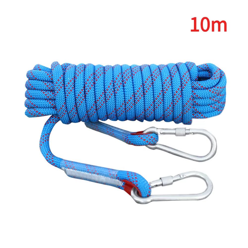 Tomshoo 10Mm Rock Climbing Rope 10M/20M/30M Outdoor Static Rapelling Rope Fire Rescue Safety Escape Climbing Emergency Rope Cord