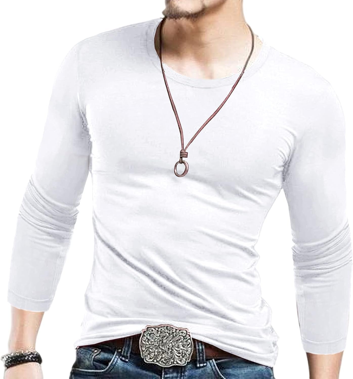 Men'S Athletic Shirts & Tees Slim Fit Crewneck Short Sleeve Casual Workout Plain Basic T-Shirts