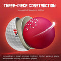 Three-Layer Premium Golf Balls Practice Performance Golf Ball Training for Distance Straight Shots Golf Design for Golfers Sport