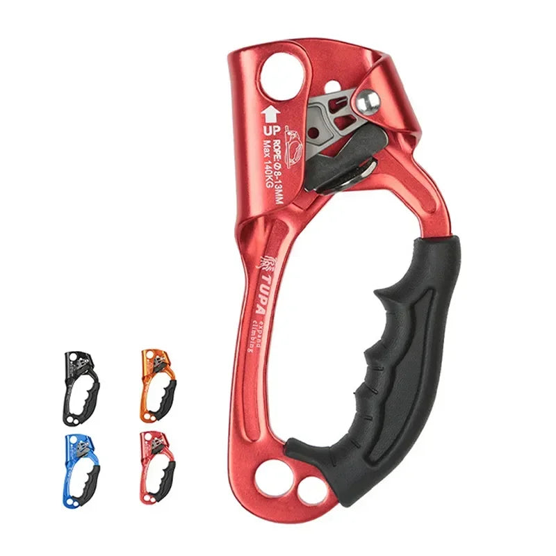 Professional Outdoor Rock Climbing SRT Hand Ascender Device Mountaineer Handle Ascender Left and Right Hand Climbing Rope Tools