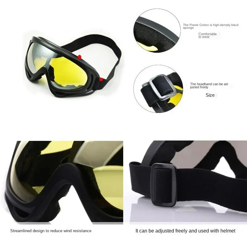 Dirt Bike Goggles Helmets Motosiklet Outdoor Cycling Glasses Moto Skiing Windproof Sandproof UV Protection Sunglasses