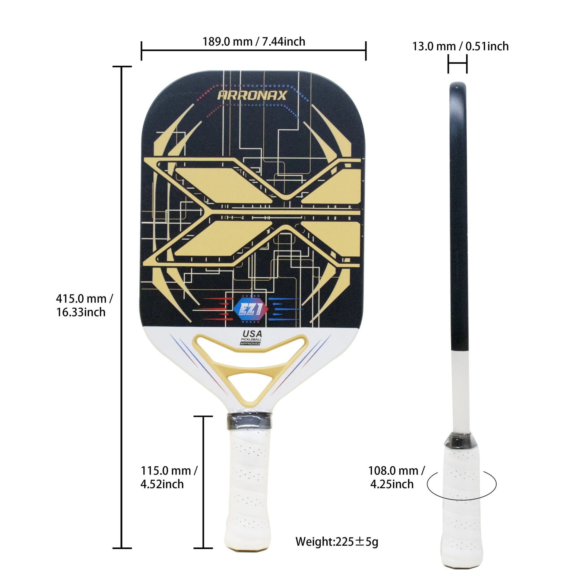 Professional 13Mm Carbon Fiber Pickleball Paddles Men Women Pickle Ball Rackets Racquet Cover for Outdoor Playing