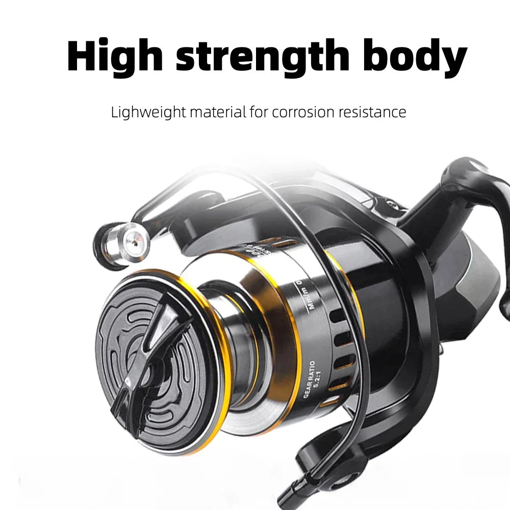 High Quality Metal Spool Fishing Spinning Reel for Carp Ball Bearings Carp Fishing Reel HE7000 Metal Line Cup Sea Tackle