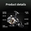 High Quality Metal Spool Fishing Spinning Reel for Carp Ball Bearings Carp Fishing Reel HE7000 Metal Line Cup Sea Tackle