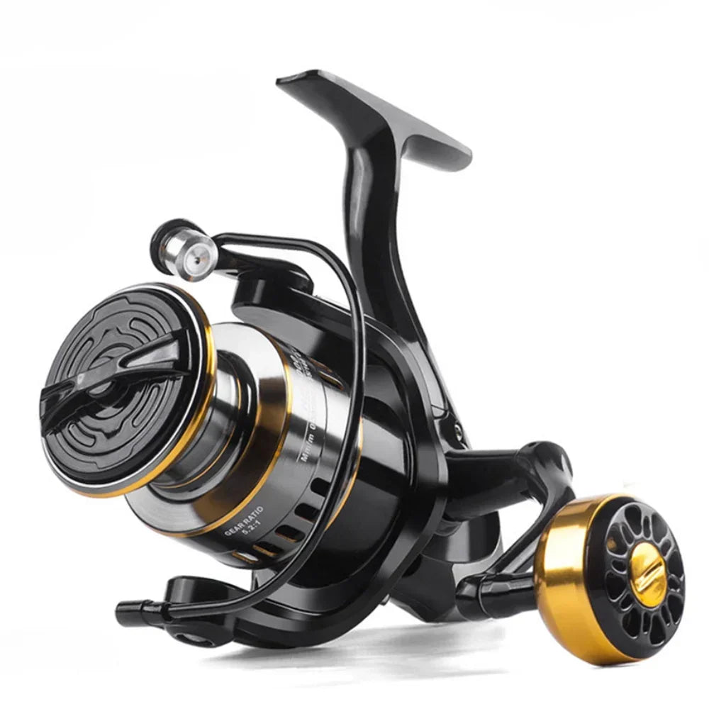 High Quality Metal Spool Fishing Spinning Reel for Carp Ball Bearings Carp Fishing Reel HE7000 Metal Line Cup Sea Tackle