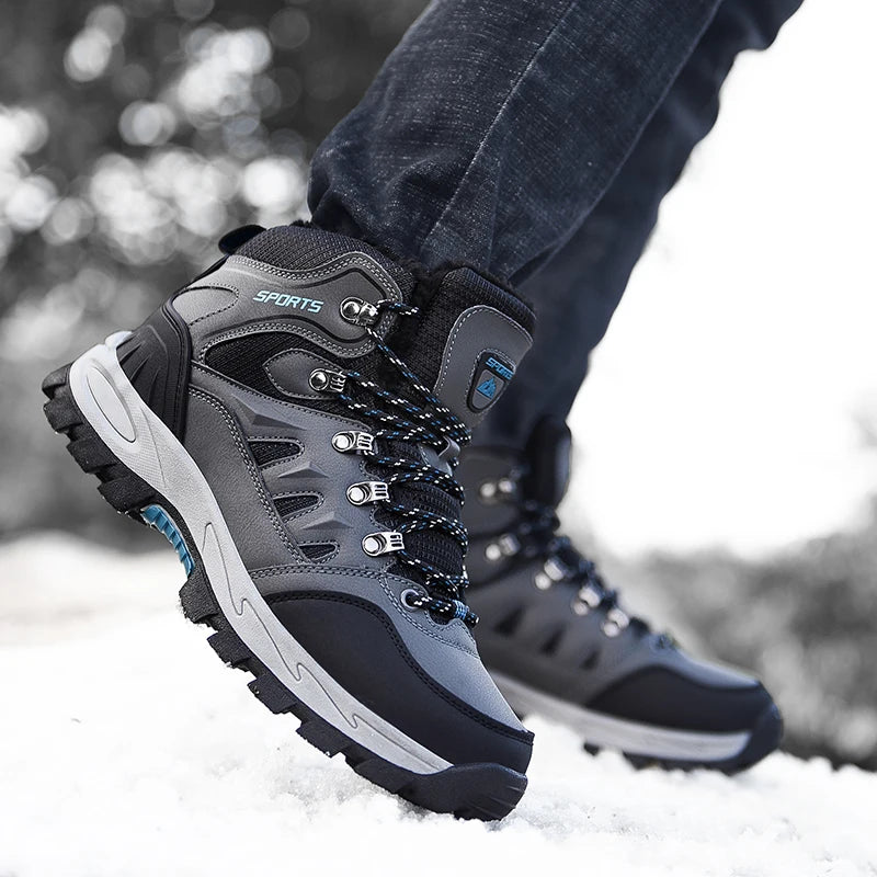  Men Winter Snow Boots Waterproof