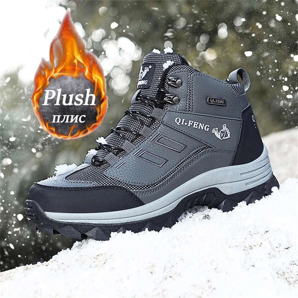  Men Winter Snow Boots Waterproof