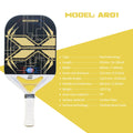 Professional 13Mm Carbon Fiber Pickleball Paddles Men Women Pickle Ball Rackets Racquet Cover for Outdoor Playing