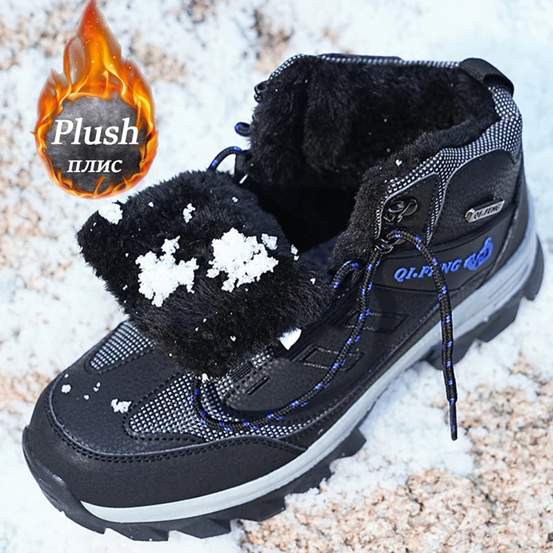  Men Winter Snow Boots Waterproof