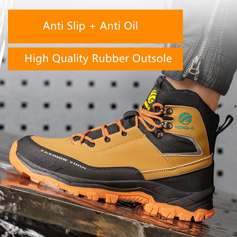 Safety Shoes Man Waterproof Safety Sneakers High Top Boots