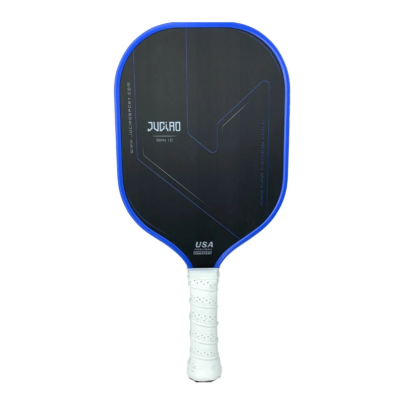 JUCIAO USAPA Approved Thermoformed Unibody T700 Raw Carbon Fiber Pickleball Paddle Spin Textured Surface with Foam Edge