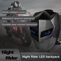 LED Backpack for Man Hard Shell LED Motorcycle Cycling Helmet Backpack for Woman Business Travel Waterproof Laptop Backpack