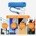 Tomshoo 10Mm Rock Climbing Rope 10M/20M/30M Outdoor Static Rapelling Rope Fire Rescue Safety Escape Climbing Emergency Rope Cord