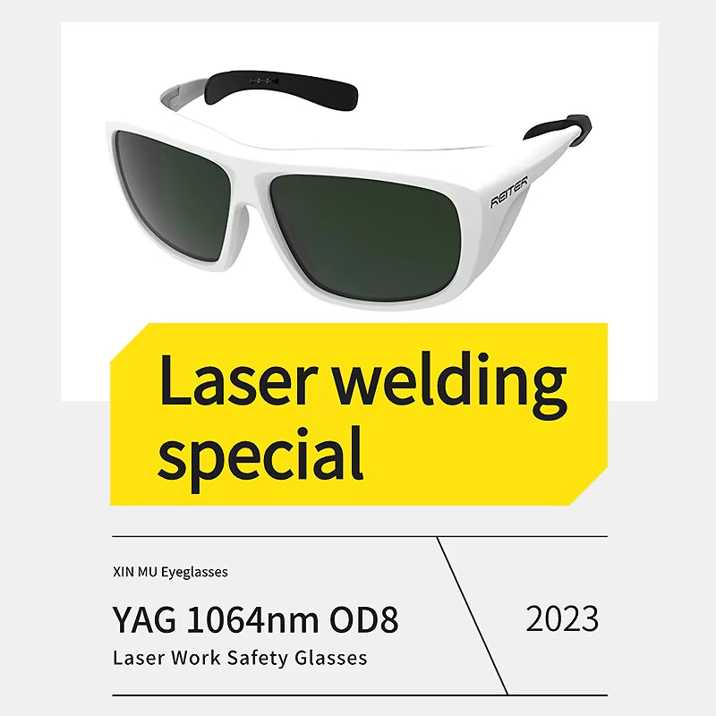 High Power Class 4 Laser 180-500&750-1400Nm OD8 Soldering Protective Welding Goggles CNC Metal Cutting Infrared Safety Glasses