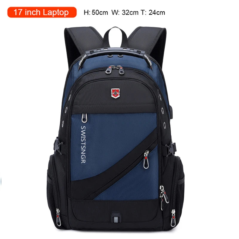 2024 Waterproof 17/20 Inch Laptop Backpack Men Airplane Travel Backpack Women Oxford Rucksack Male School Bag Modern Mochila