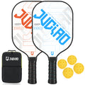 Pickleball Paddles USAPA Compliant Includes 4 Balls Thermoformed Carbon Fiber Face Lightweight Pickleball Set