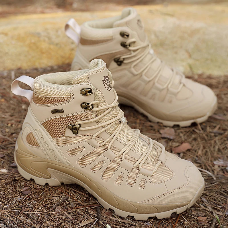 Men Boots High Quality Hking Shoes Tactical Boot for Men Outdoor Sneakers Mountaineering Camping Thick Sole Platform Boots